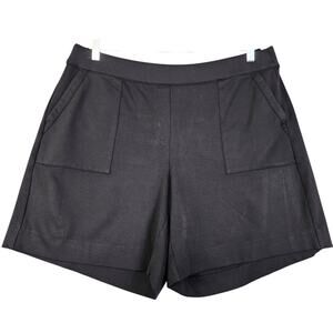 Lane Bryant Womens Pull On Ponte Knit Shorts Plus Size 18 Black Stretch Comfort‎